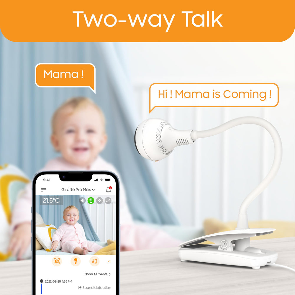 CHILLAX Giraffe Pro Max 5-inch screen for hands-on parent viewing