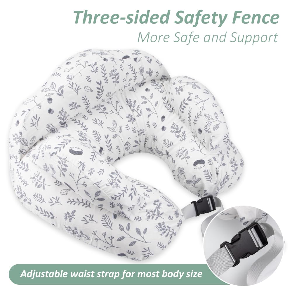 Chilling Home Nursing Pillow adjustable-waist-strap ensures secure fit.