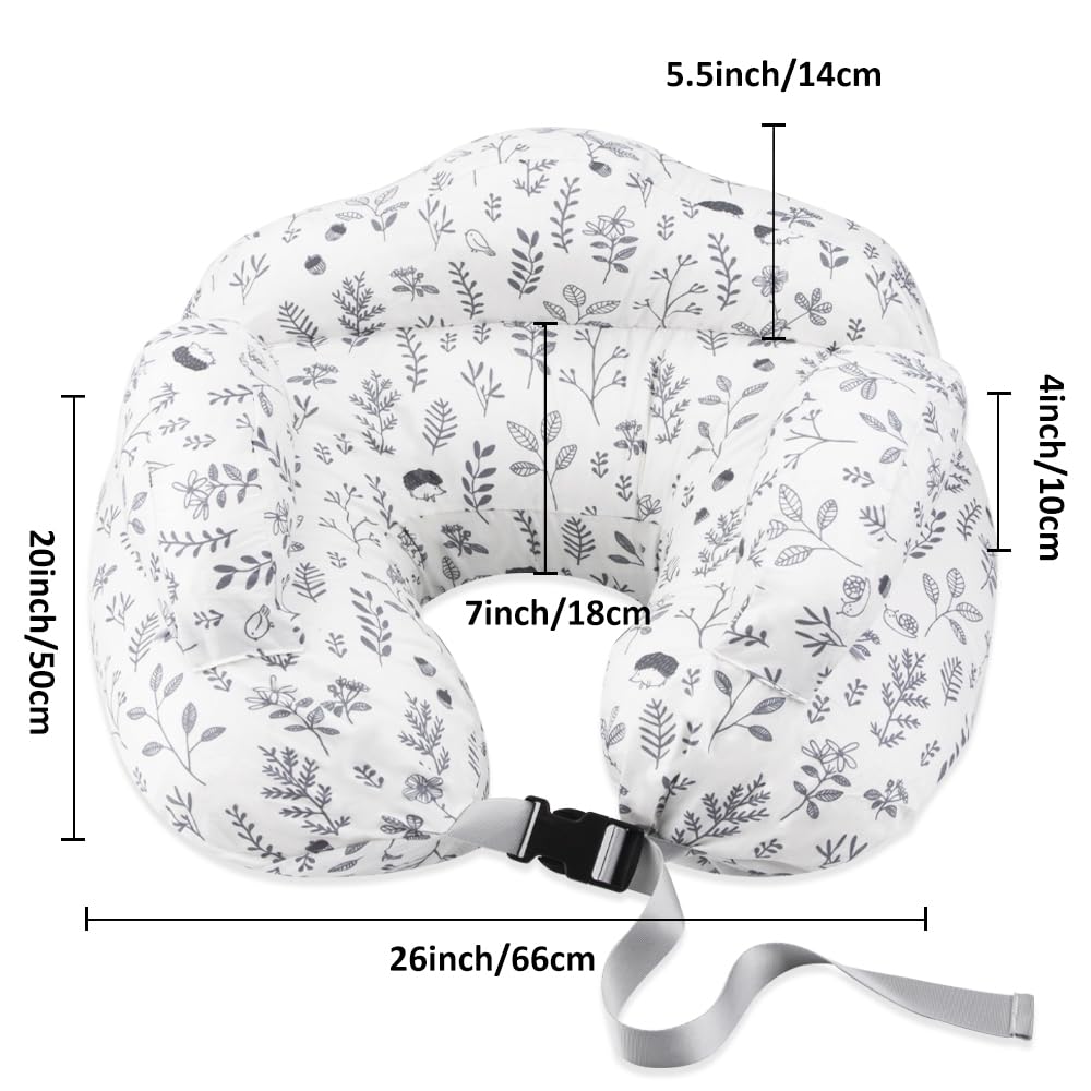 Chilling Home Nursing Pillow full-setup provides hands-free feeding comfort.