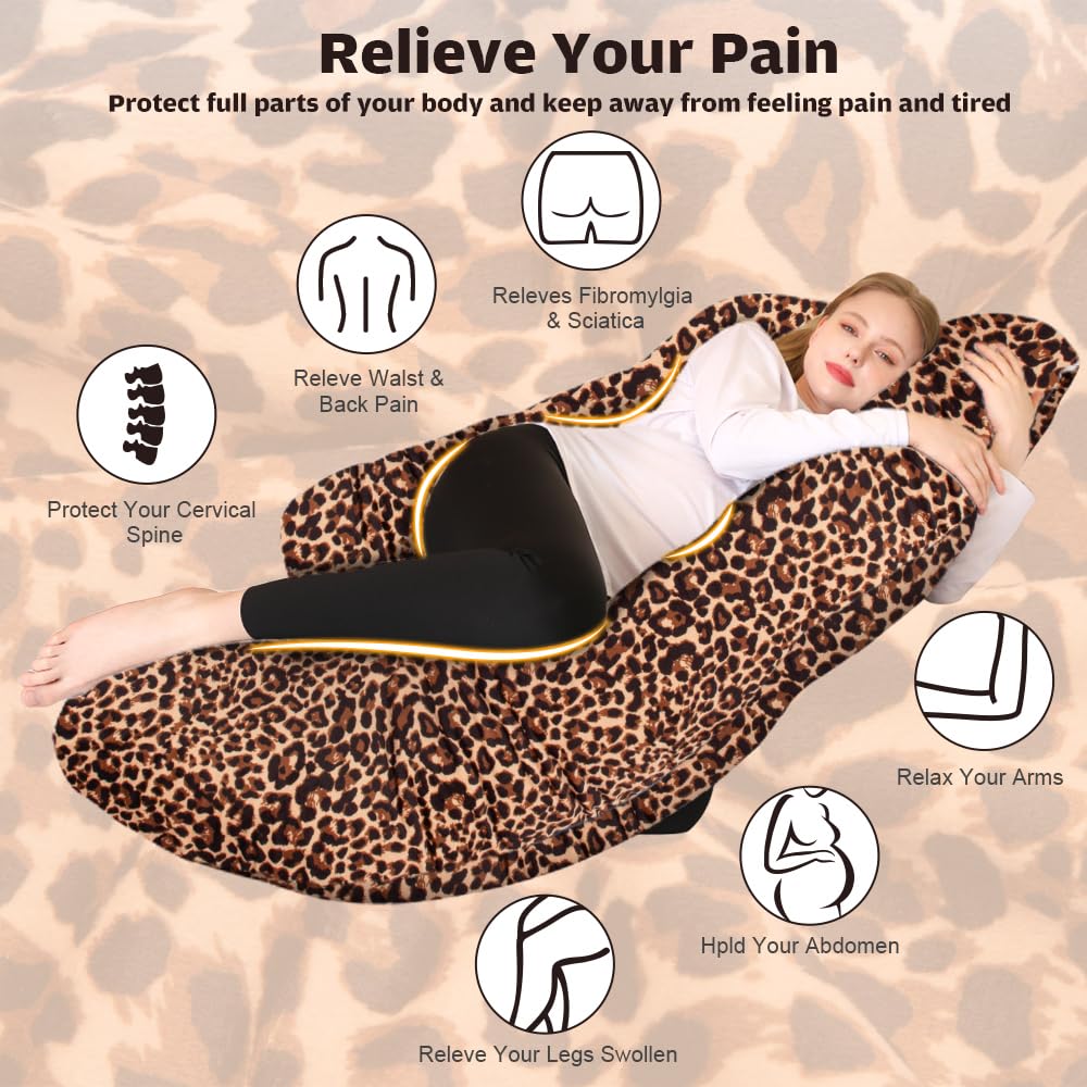 Chilling Home 58-inch length shows full-body comfort for pregnancy sleep and back support.