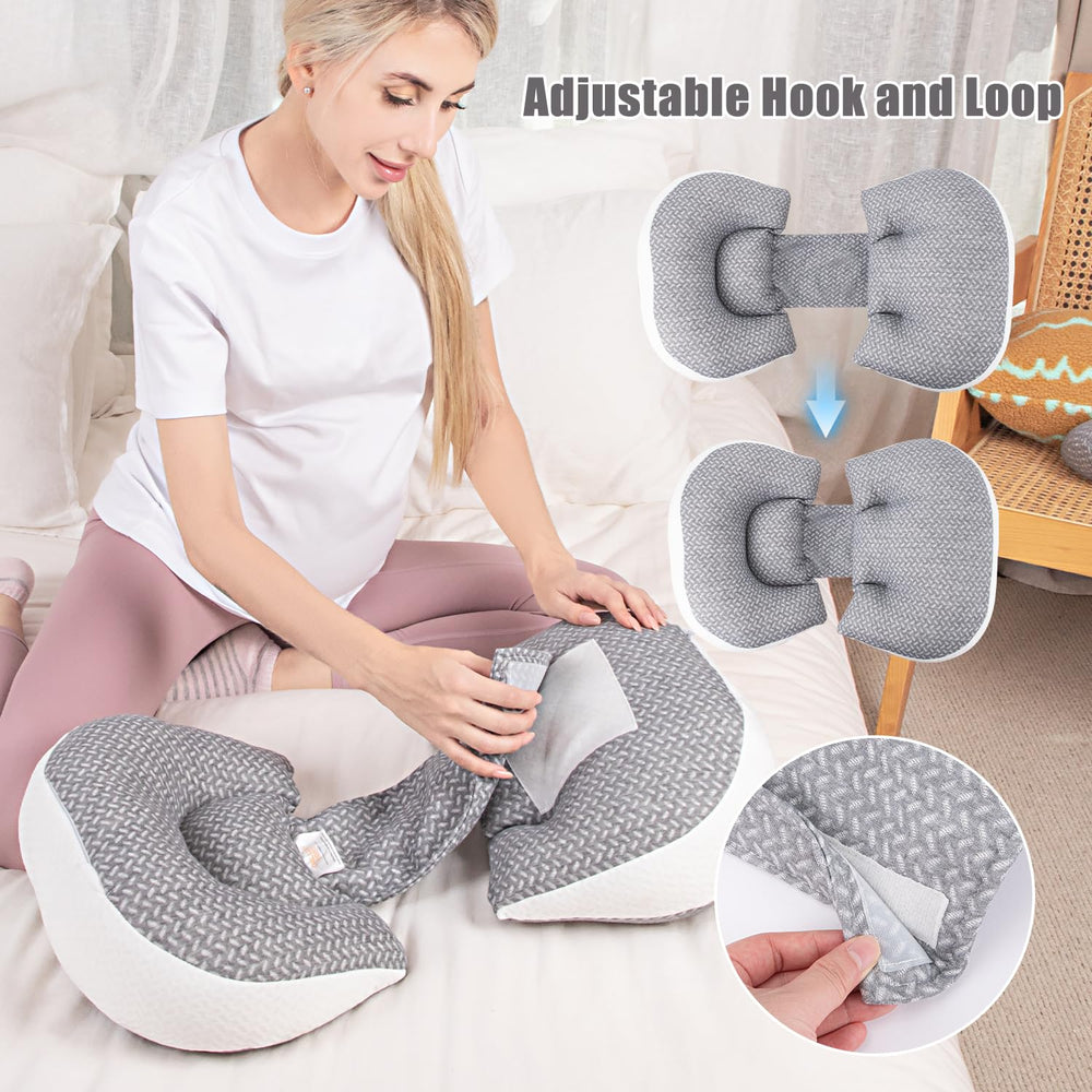 Chilling Home pregnancy pillow side-sleep setup demonstrates alignment for comfortable rest.