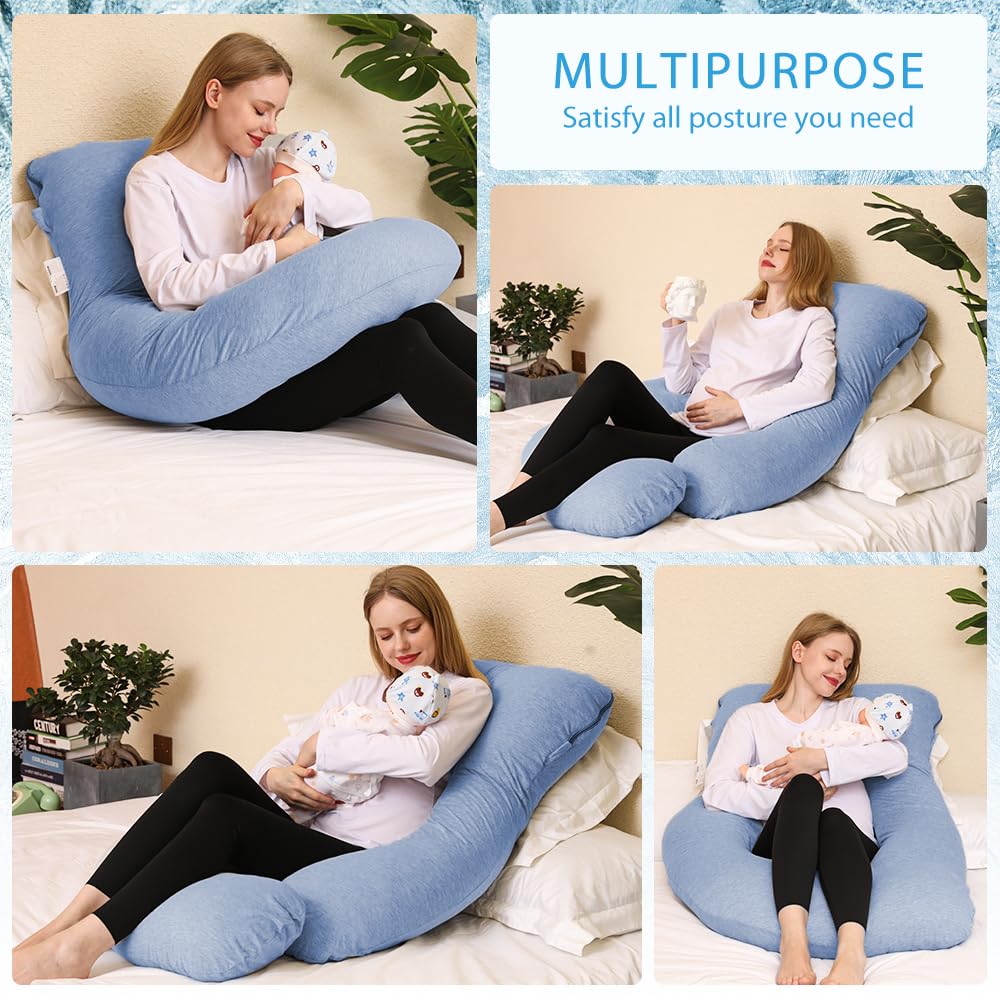 Chilling Home pillow with soft filling delivers gentle belly and hip support.