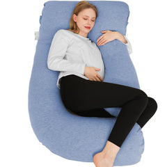 Chilling Home U-shape pregnancy pillow provides full-body support for comfortable sleep.
