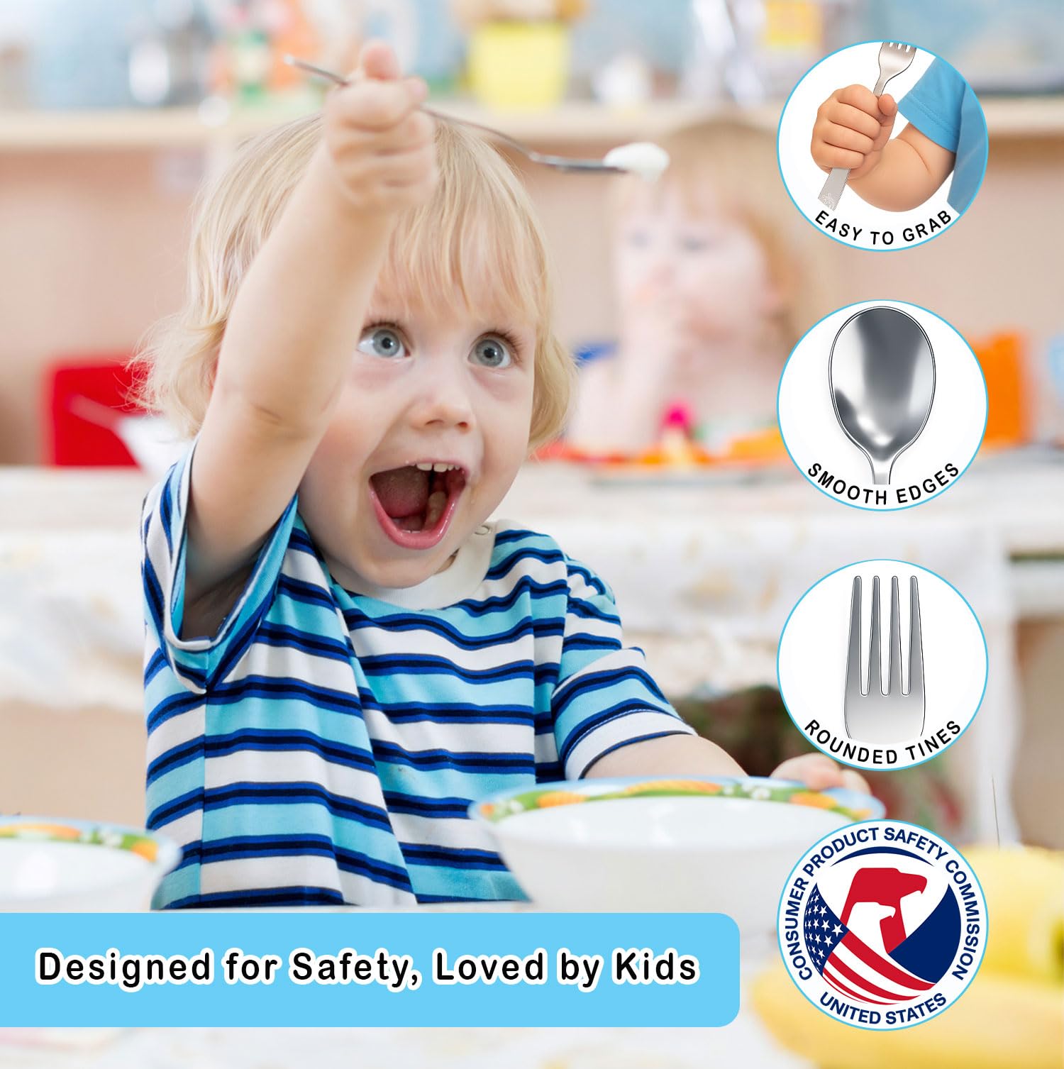 CHILLOUT LIFE gift-ready box includes a 12-piece kids silverware set