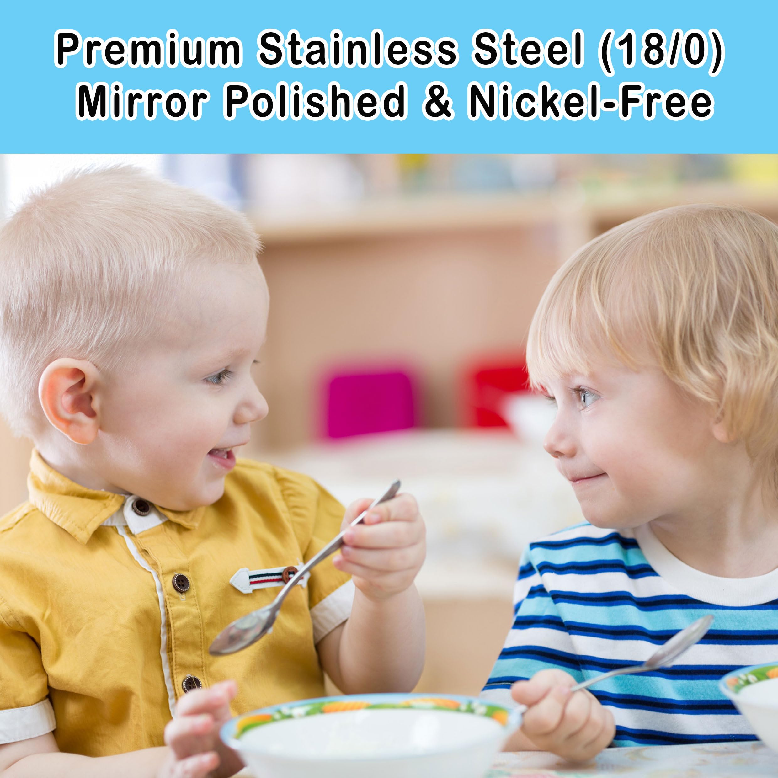 CHILLOUT LIFE dishwasher-safe silverware simplifies cleanup after family meals.