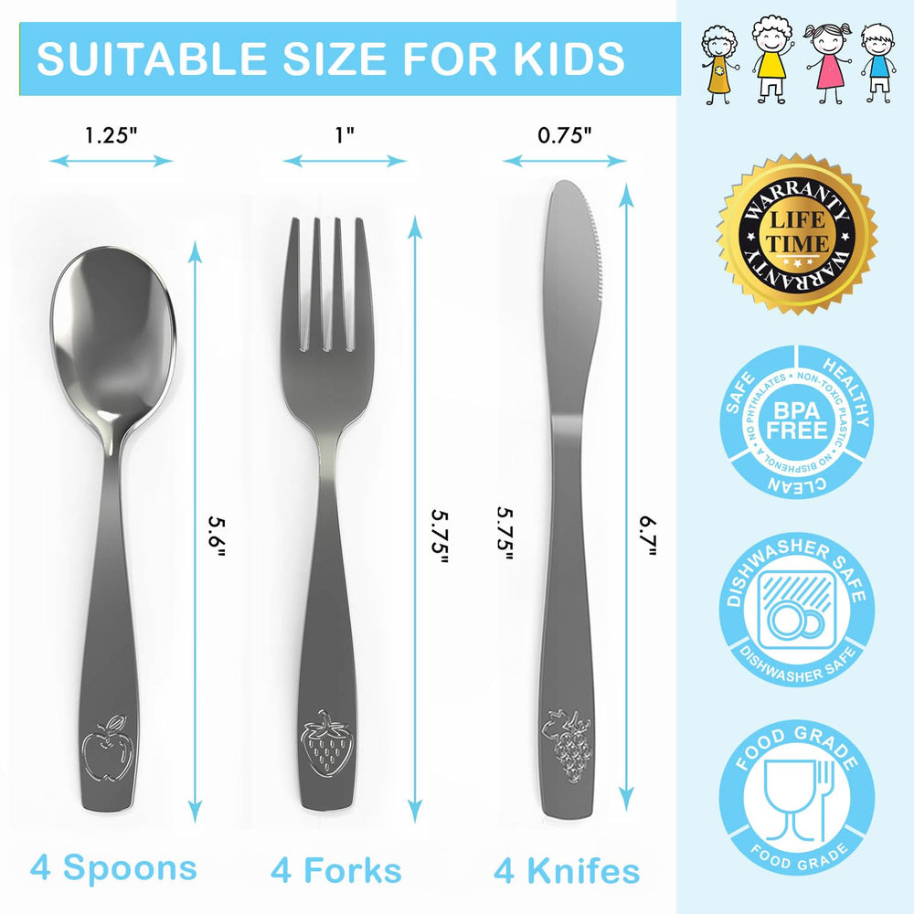 CHILLOUT LIFE kids silverware shows ergonomic handles for little hands