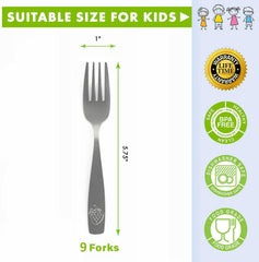 CHILLOUT LIFE kids forks for meals, ergonomic design helps small hands grip easily