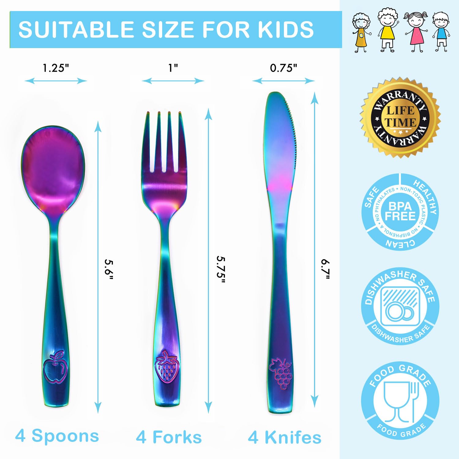 Chilout Life kids forks rounded tines gentle on little mouths.