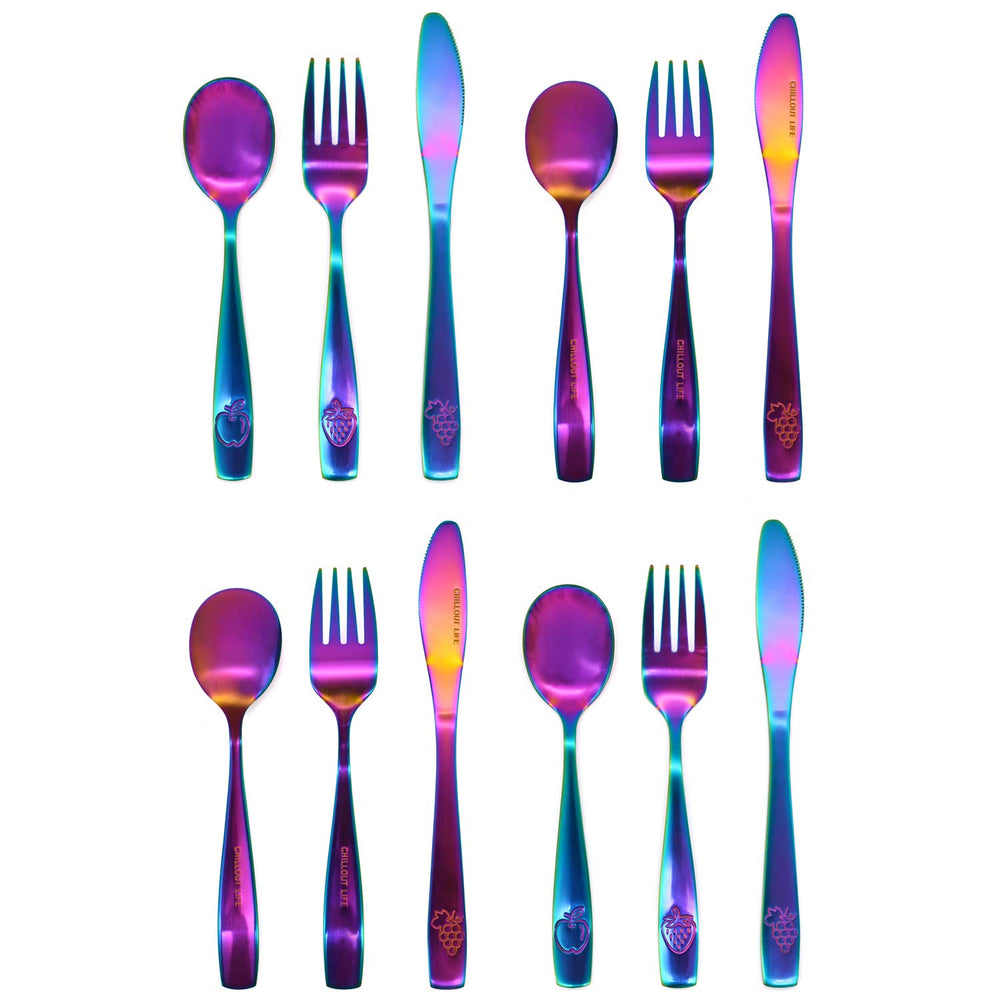 Chilout Life kids spoons ergonomic handle for easy grip at meals.