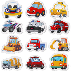 Chinco 120 Pcs toilet targets with cute cars design help kids aim during potty training.