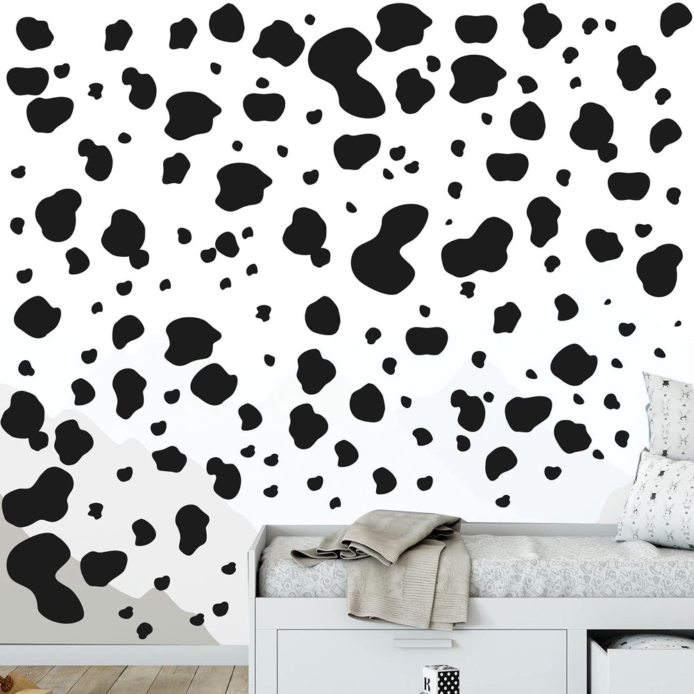 Chinco 184 pcs cow print stickers pack ready for quick wall décor in nursery