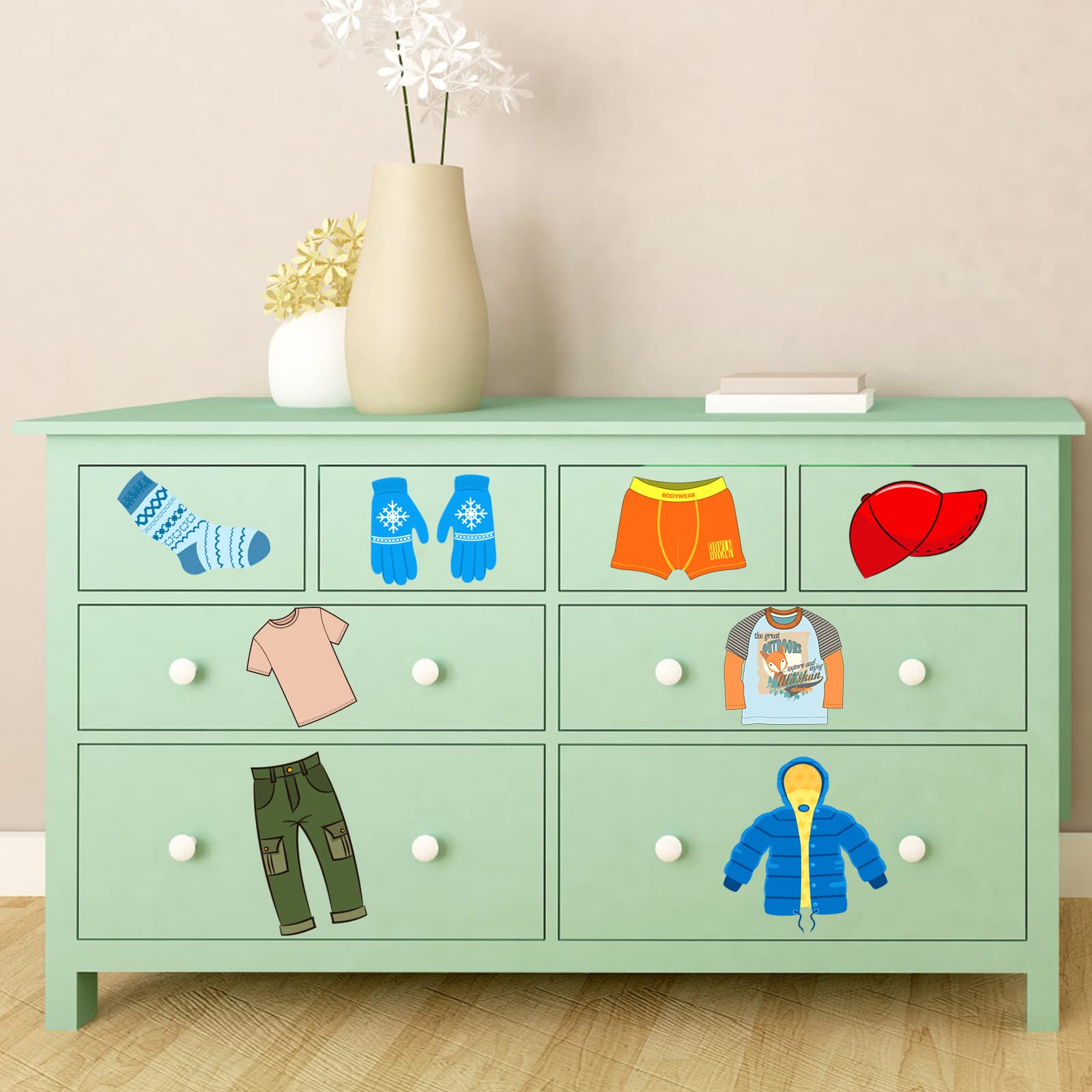 Chinco refrigerator or glass surface decals easy to apply and remove
