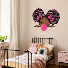 Chinco inspirational wall decal with bright pink colors for playroom energy