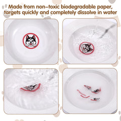 Chinco dog-pattern potty target supports color recognition during sessions.