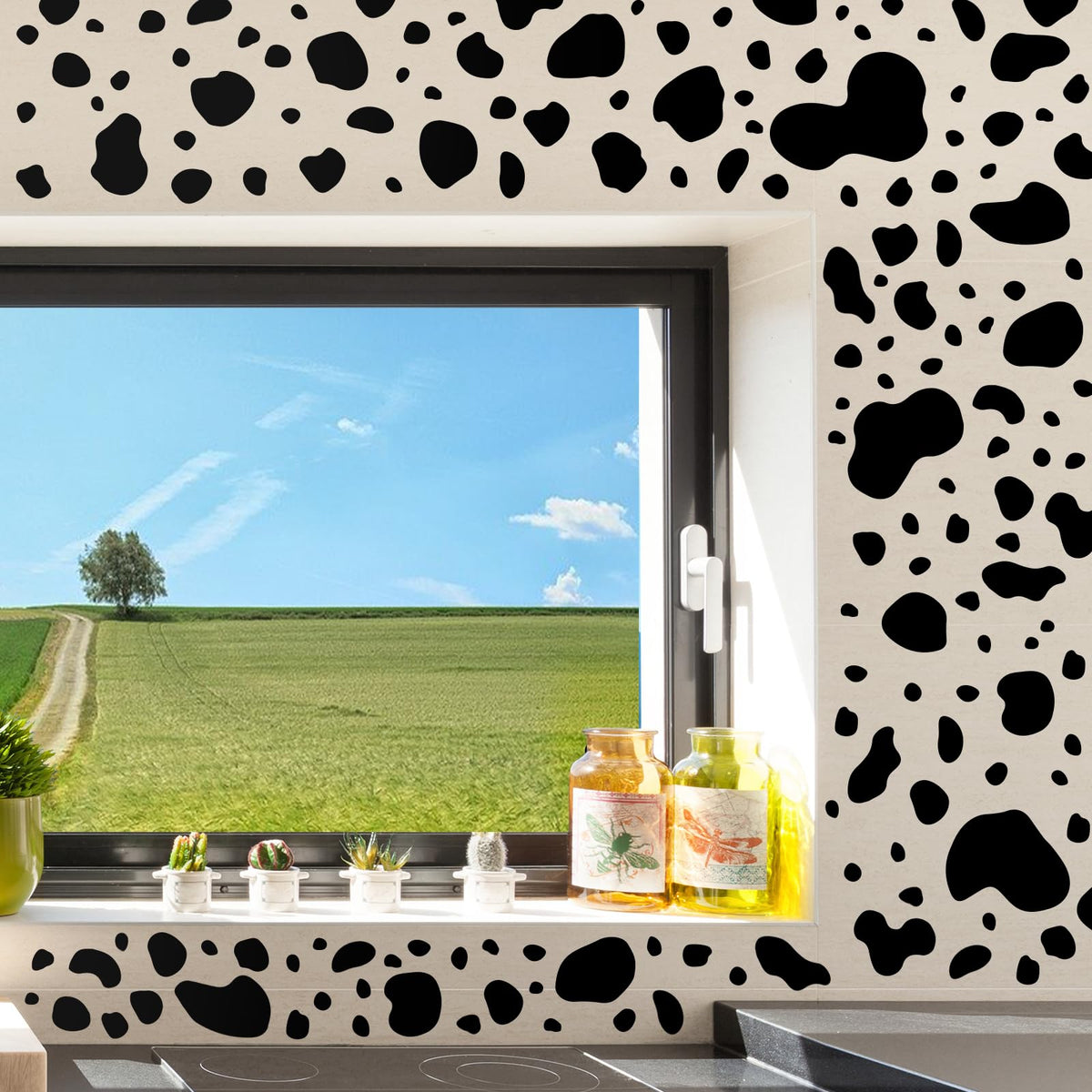 Chinco cow print stickers pack collection for quick room makeover