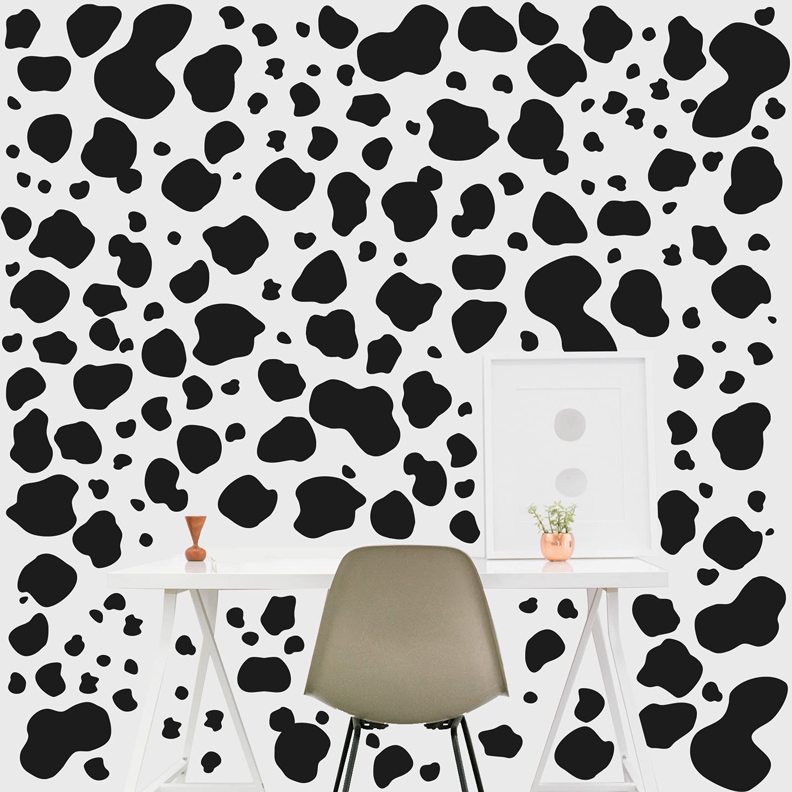 Chinco cow print sticker sheet 1 with glossy finish for wall art