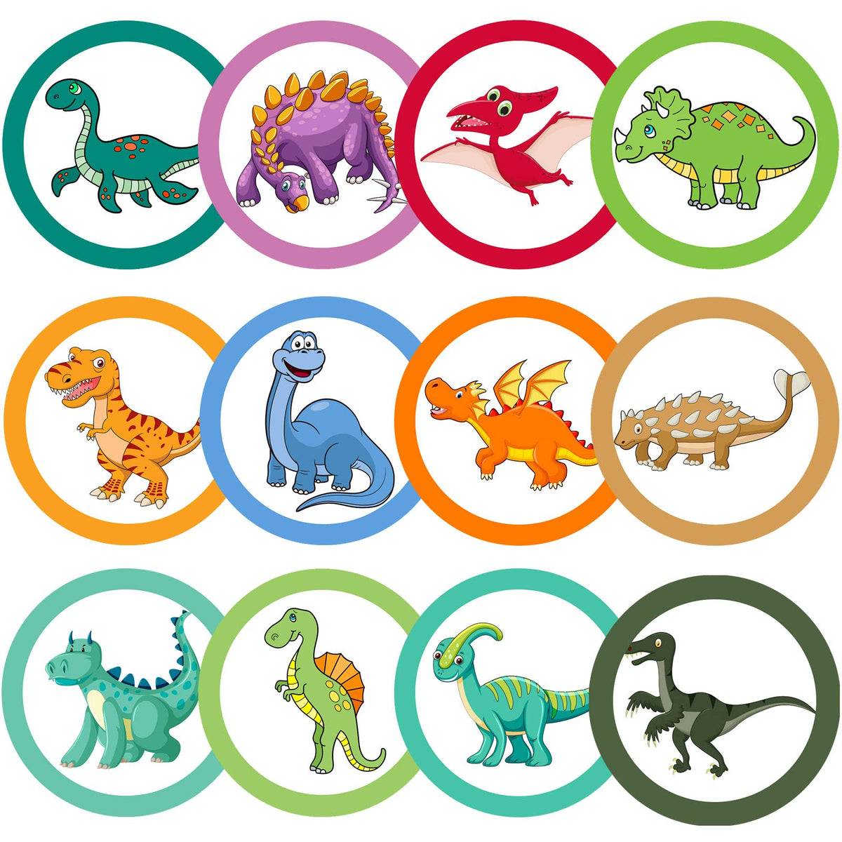 Chinco dinosaurs toilet targets pack helps kids aim during potty training.