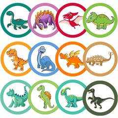 Chinco dinosaurs toilet targets pack helps kids aim during potty training.