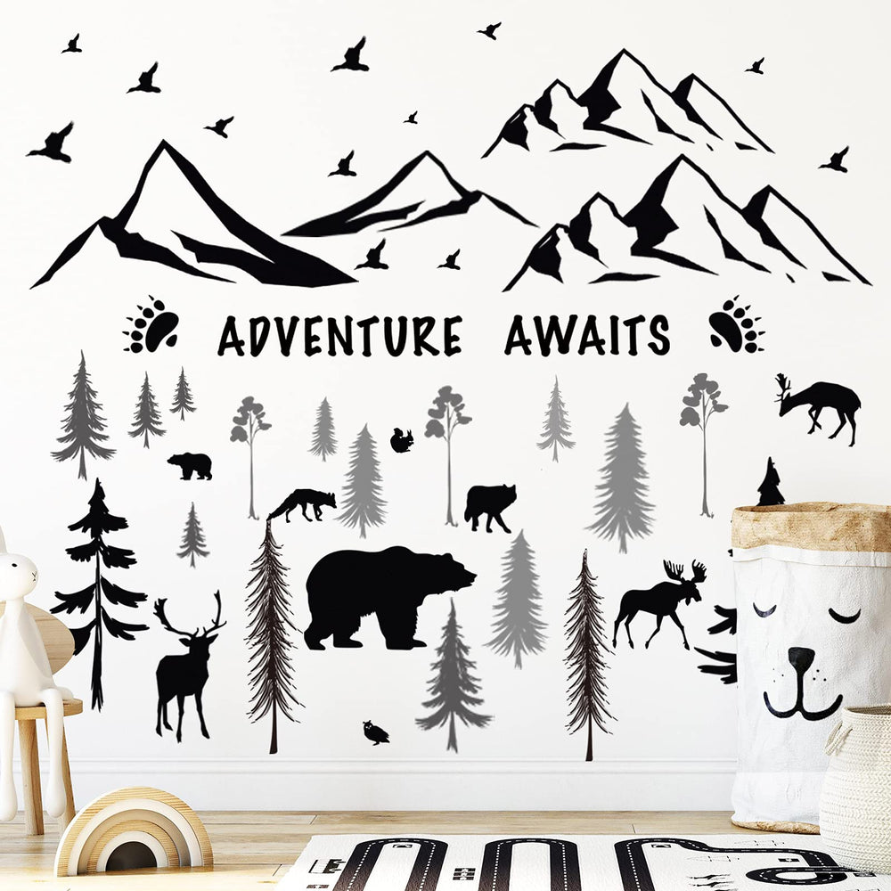 Chinco forest wall decal kit supports easy DIY wall art layout