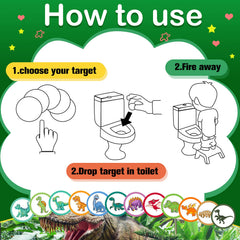 Chinco flushable toilet targets dissolve in water for easy disposal and clean plumbing.