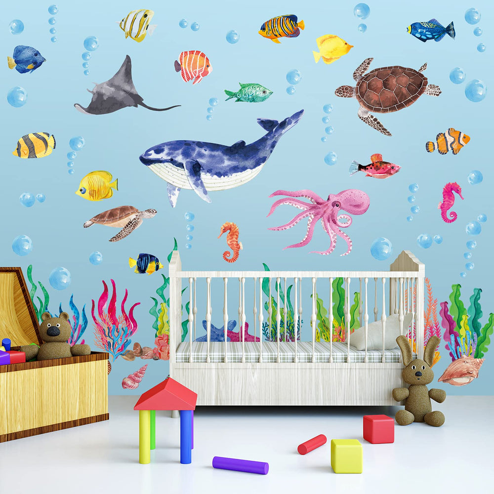 Chinco jellyfish decals brighten bathrooms or nurseries with dreamy sea-scape.