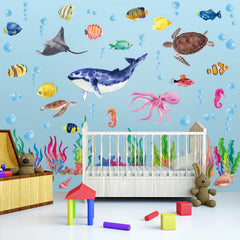 Chinco jellyfish decals brighten bathrooms or nurseries with dreamy sea-scape.