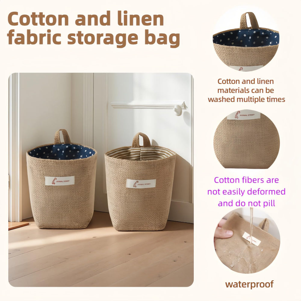 Chinshwehaw double-layer cotton-linen material highlights durable, breathable fabric for long-lasting organization.