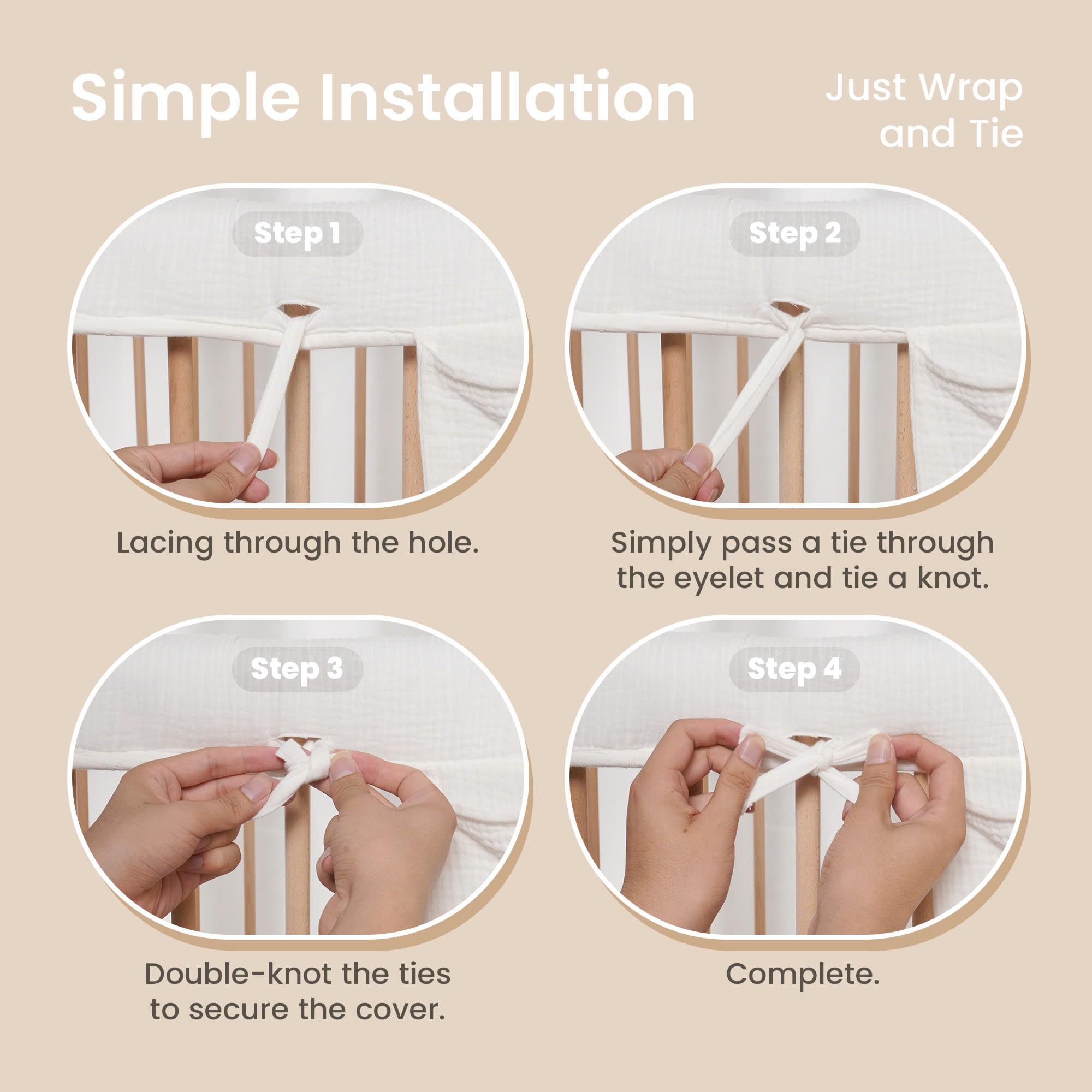 ChipChip cotton muslin breathable weave enhances airflow and surface comfort.