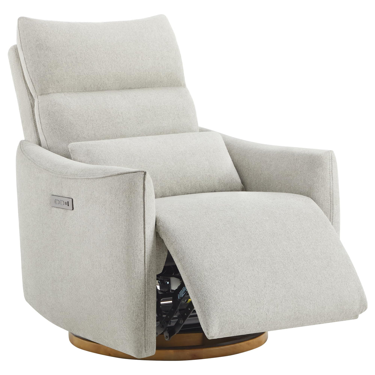 CHITA swivel rocker recliner chair angled view for smooth caregiving comfort