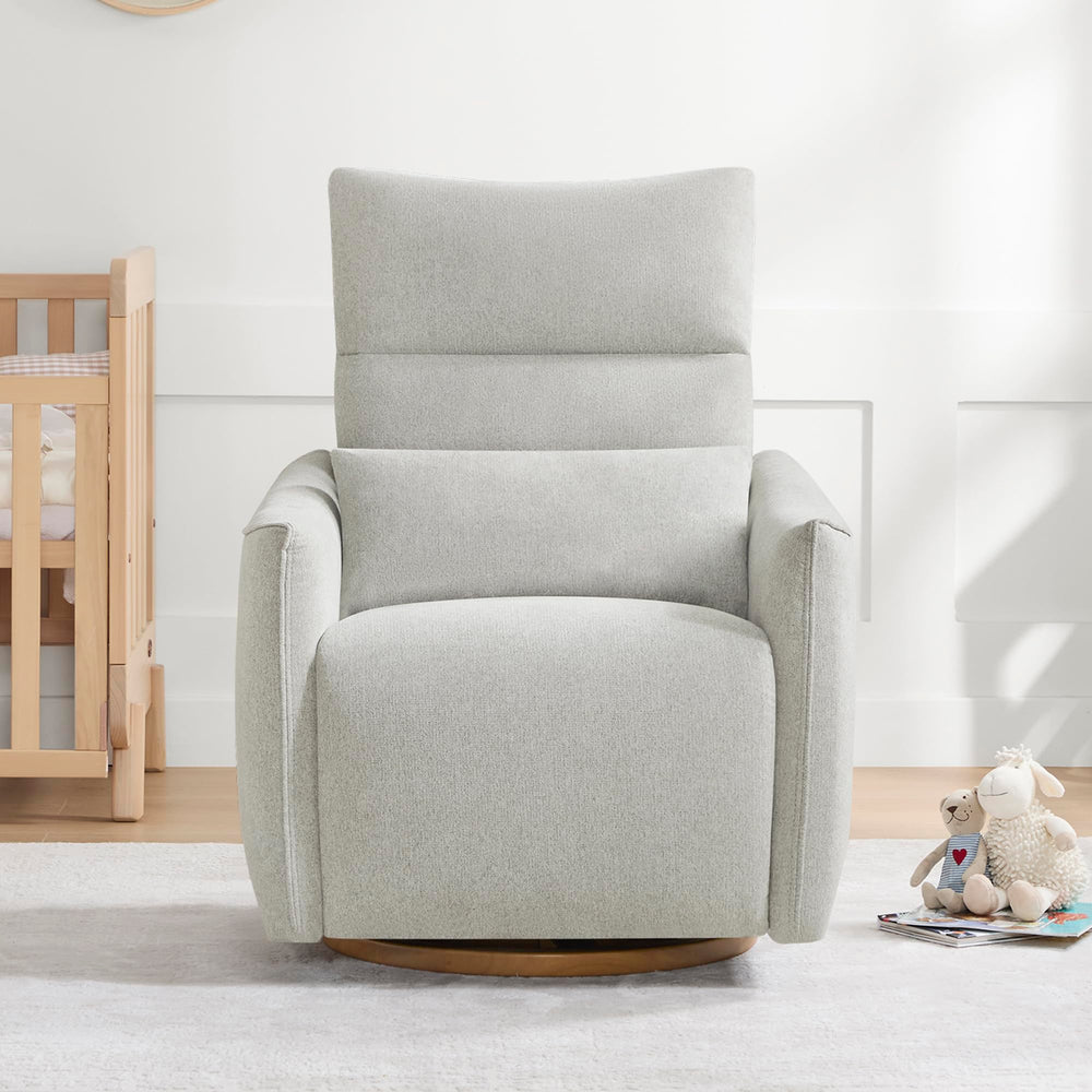 CHITA chair seat close-up showing plush fabric for nursing sessions