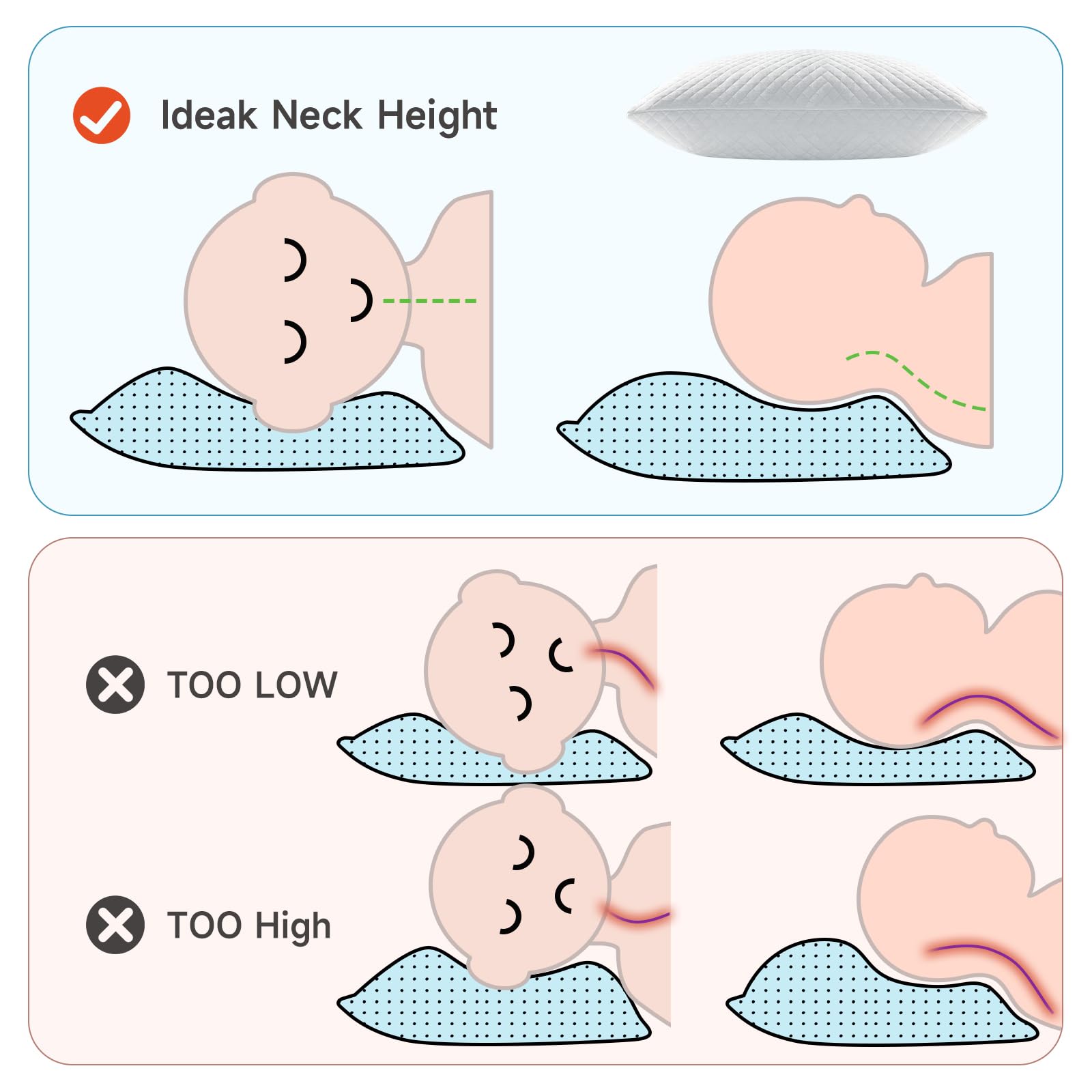Choc chick memory foam toddler pillow vacuum-sealed packaging supports hygiene and freshness.