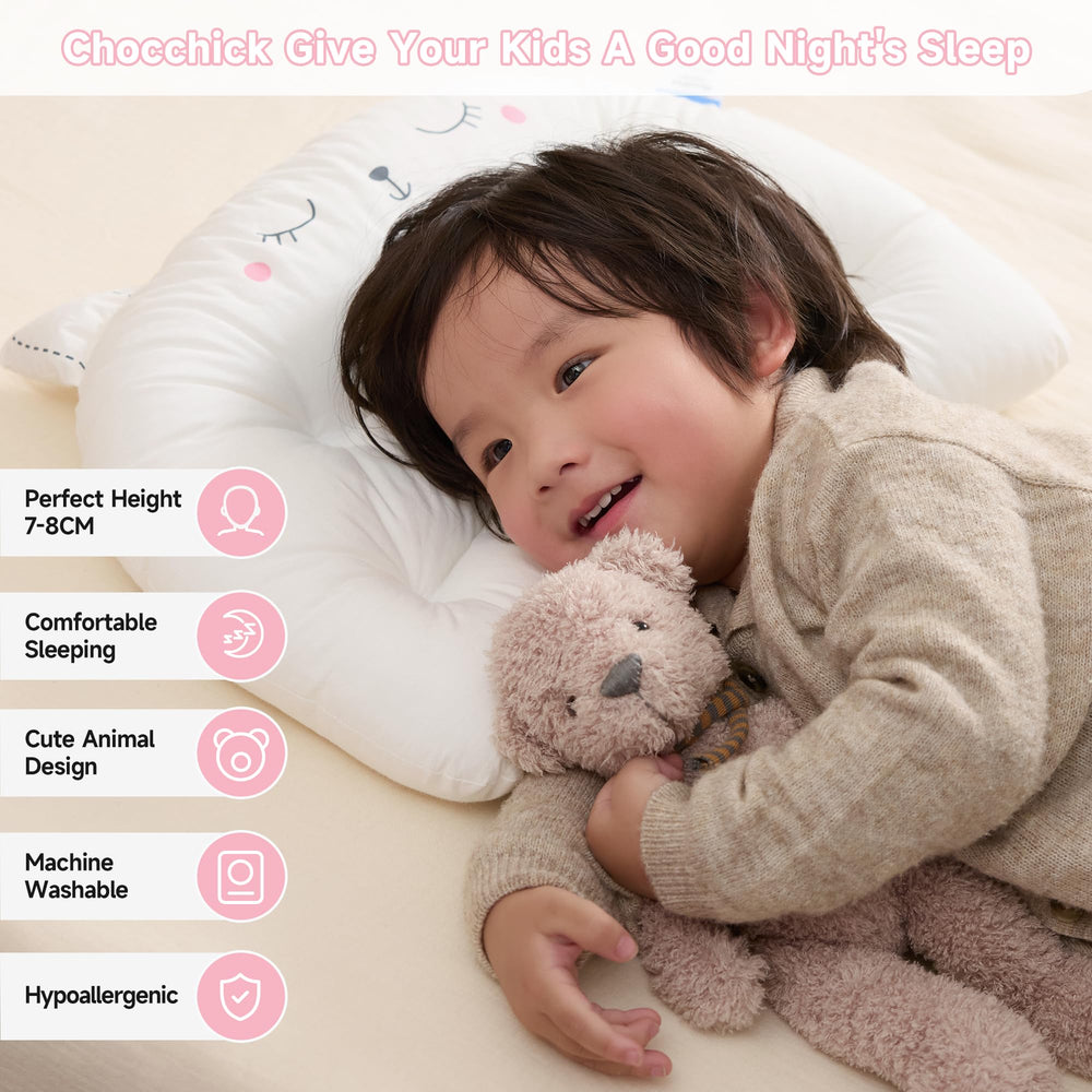 Choc chick toddler pillow machine-washable design for easy cleaning