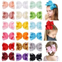 Choicbaby 18pcs bows in assorted colors for versatile school and daily styling.