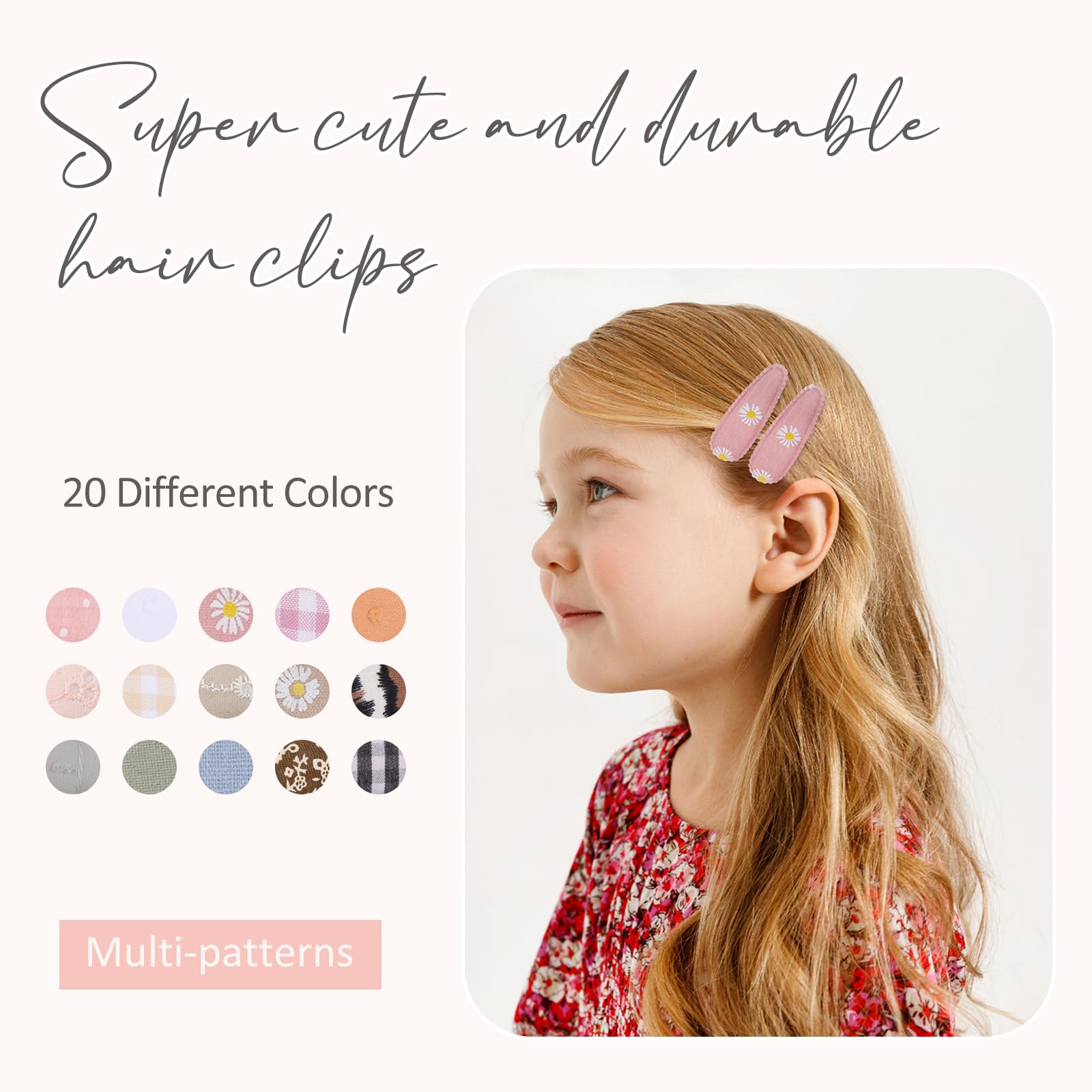 Choicbaby 2-2in kids clip compact size fits toddlers and little girls.
