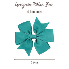 Choicbaby 3-inch grosgrain bow clip designed for secure alligator clips on fine or thick hair.