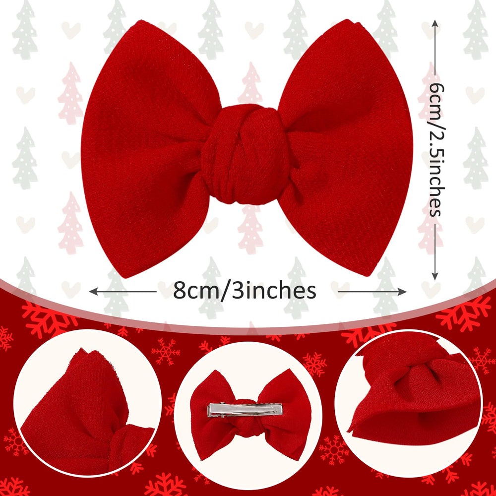 Choicbaby 3-inch fabric bows close-up shows soft, colorful fabric.