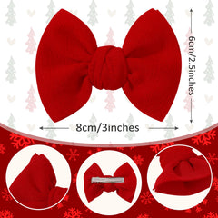 Choicbaby 3-inch fabric bows close-up shows soft, colorful fabric.