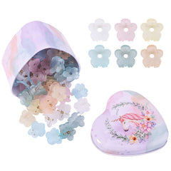 Choicbaby 48pcs flower clips closeup resin detail for durable hold.