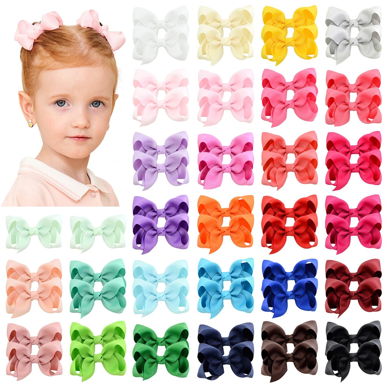 Choicbaby 58bows color palette shows vibrant paired colors for easy outfit coordination.