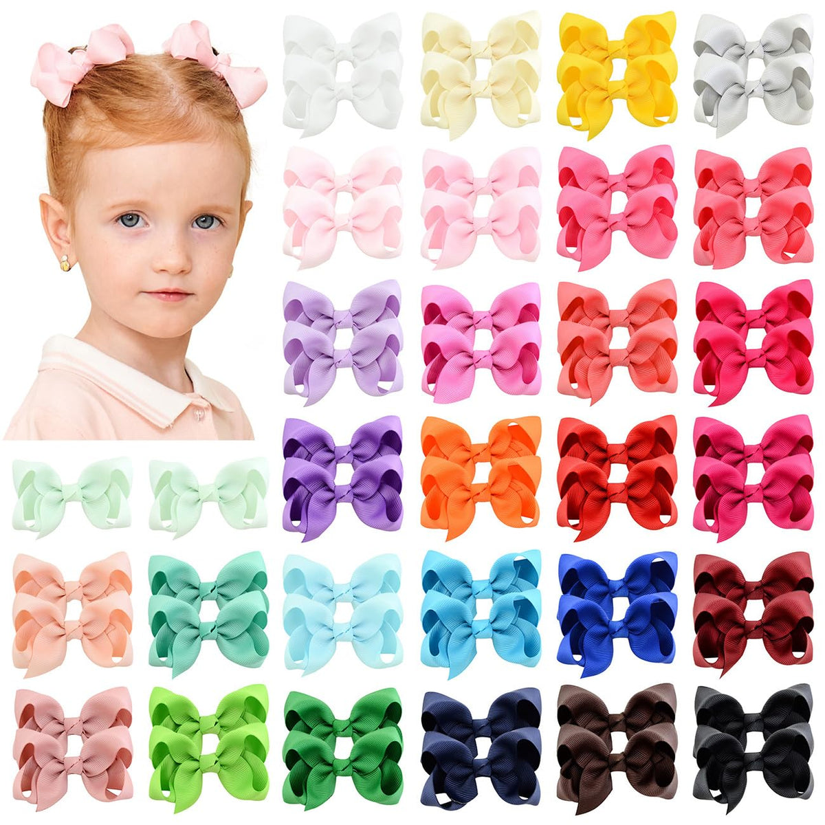 Choicbaby 58bows color palette shows vibrant paired colors for easy outfit coordination.