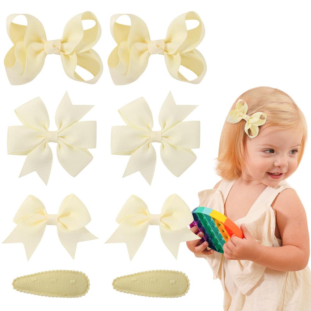 Choicbaby 8pc yellow bow set packaging showcases versatile styling options for quick looks