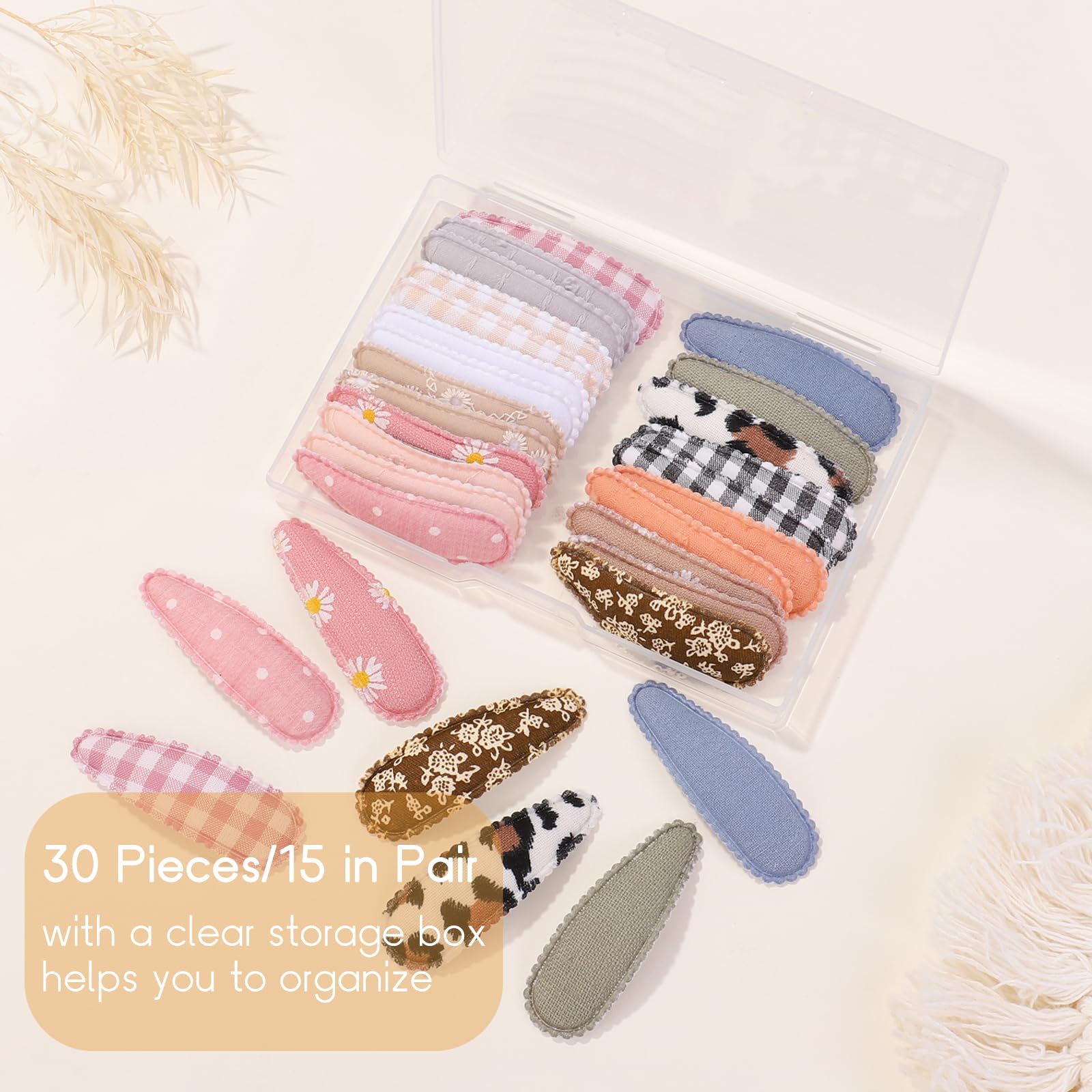 Choicbaby assorted flower-patterns clip set ideal for playful everyday styles.