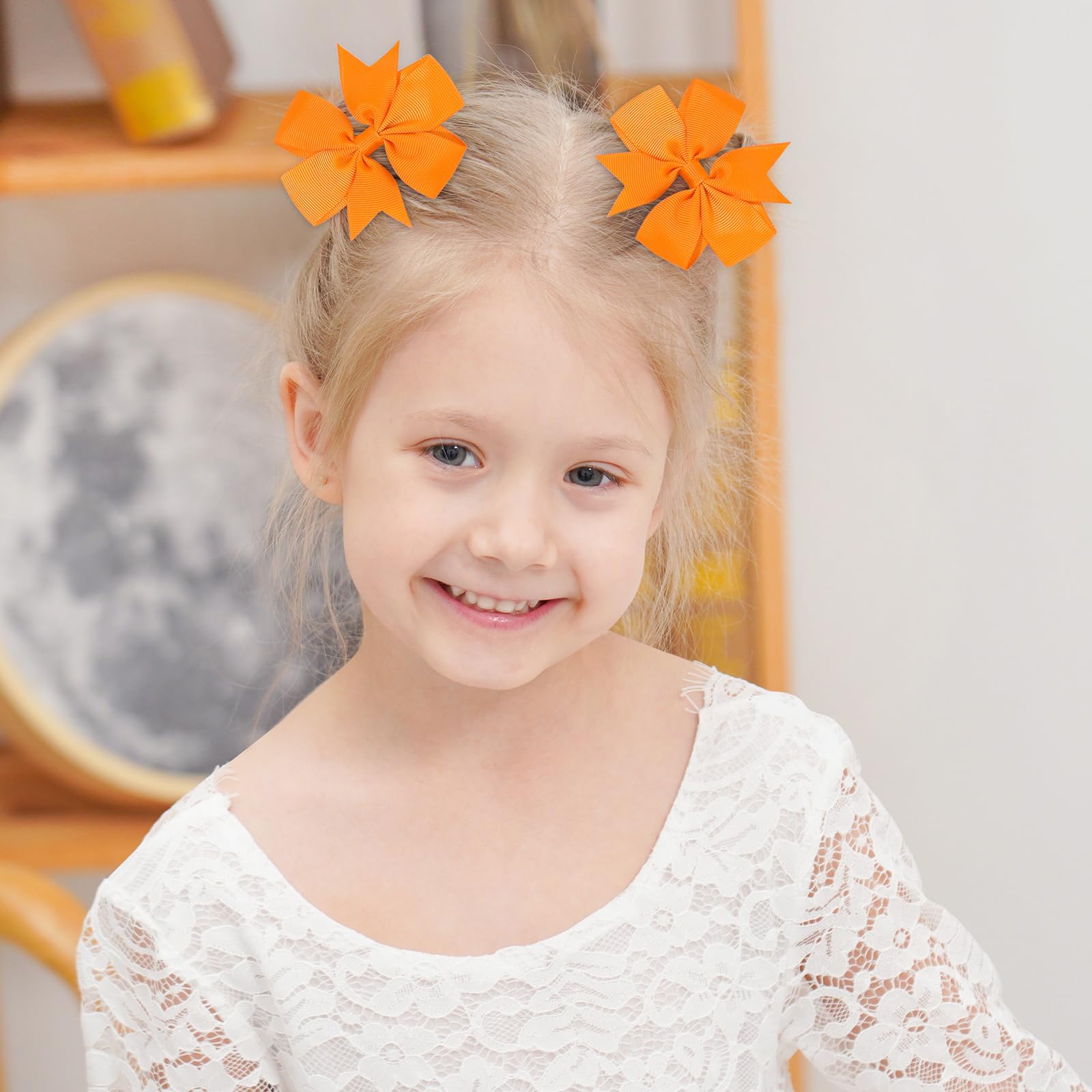 Choicbaby orange bow accessory ideal for baby shower and photos