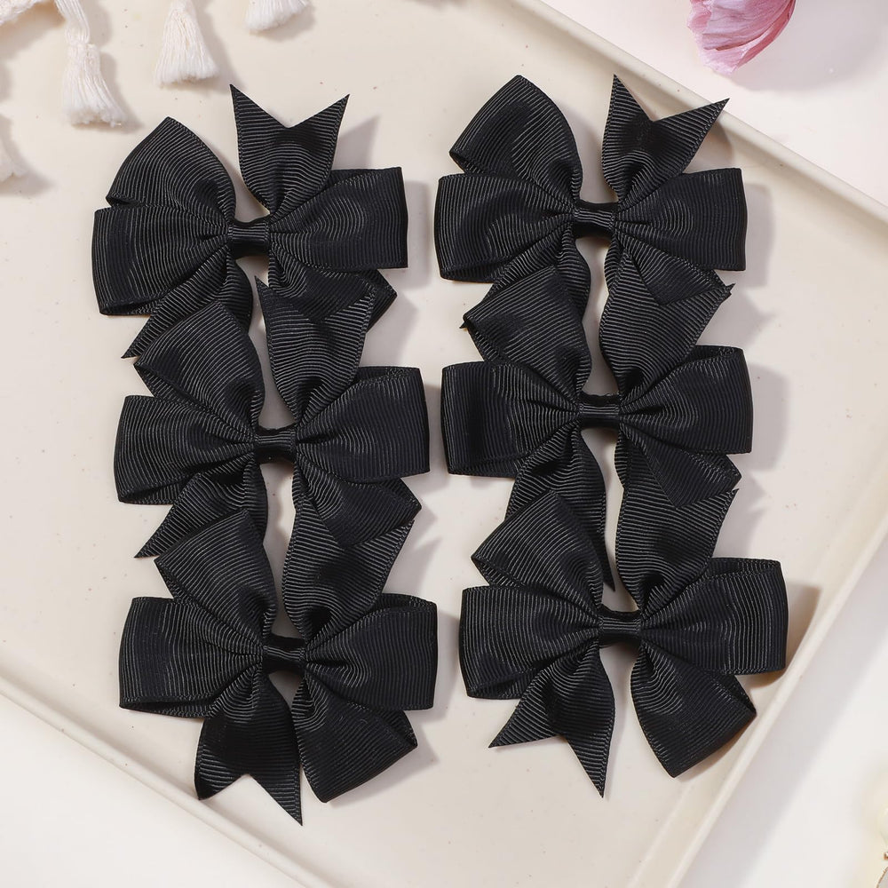 Choicbaby black grosgrain bow close-up highlighting soft texture for comfortable wear