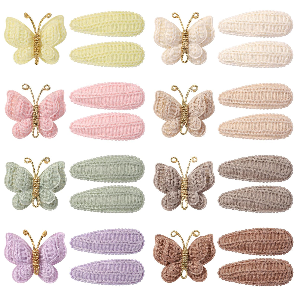 choicbaby butterfly clip cream, secure hold for day-long wear on soft toddler hair.