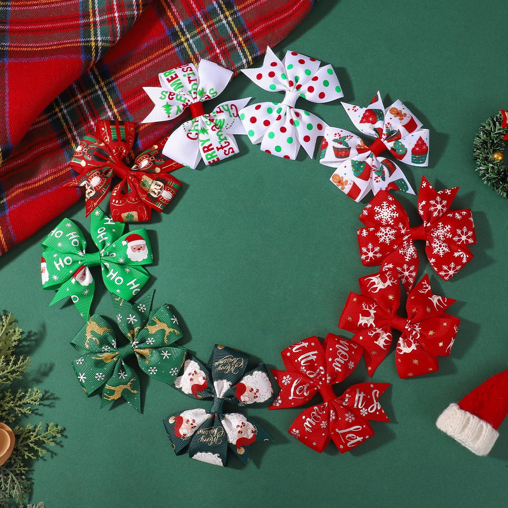 Choicbaby Christmas accessory bow decor for backpacks and outfits.