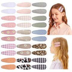 Choicbaby flower-clip-set closeup showing colorful patterns for stylish toddler hairstyles.