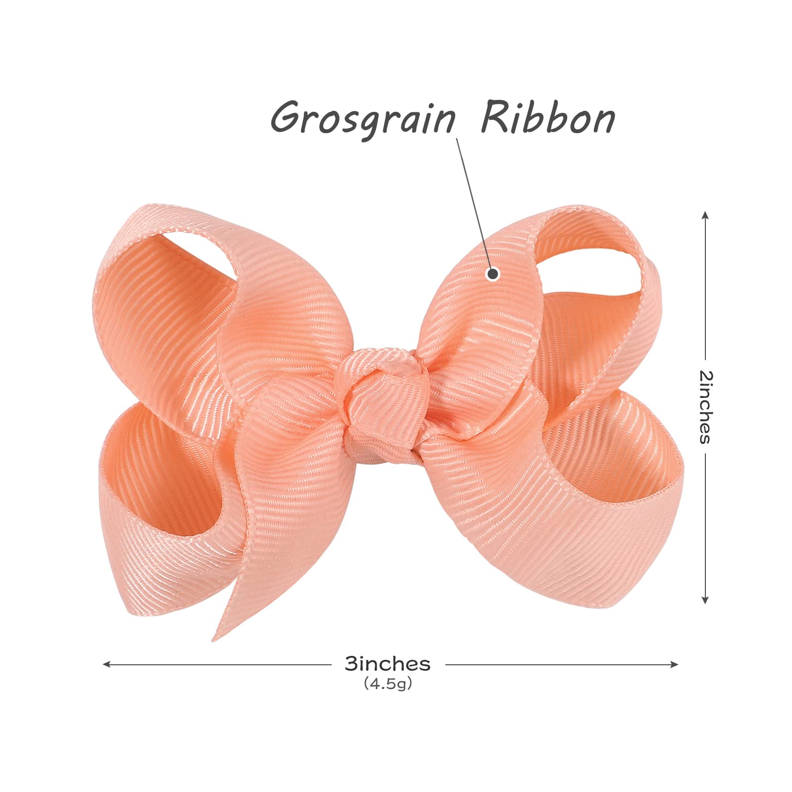 Choicbaby grosgrain ribbon bows with secure alligator clips for toddlers