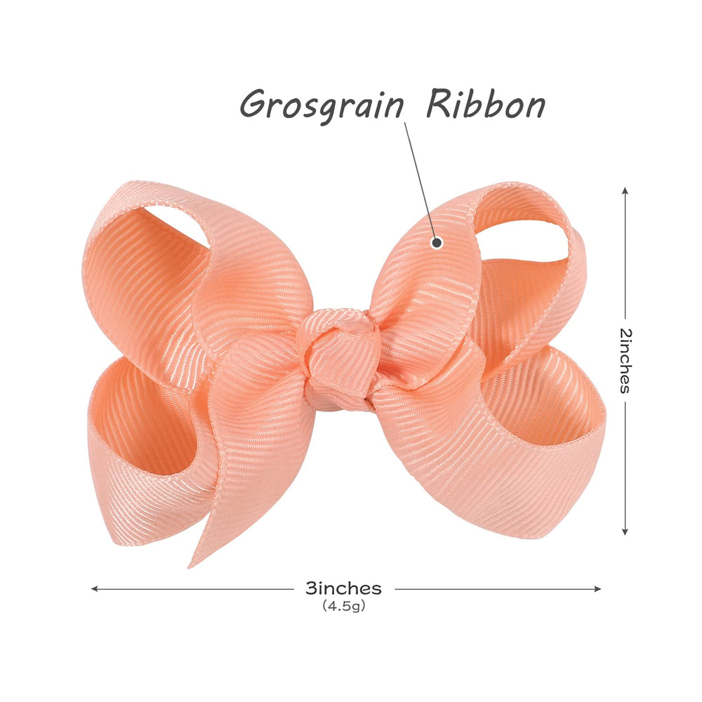 Choicbaby grosgrain ribbon bows with secure alligator clips for toddlers