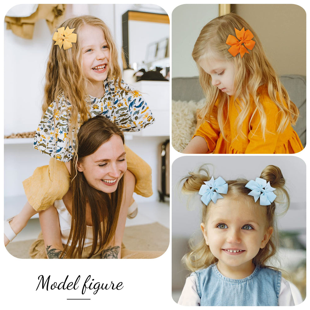 Choicbaby hair bows on toddler pigtails demonstrate secure style